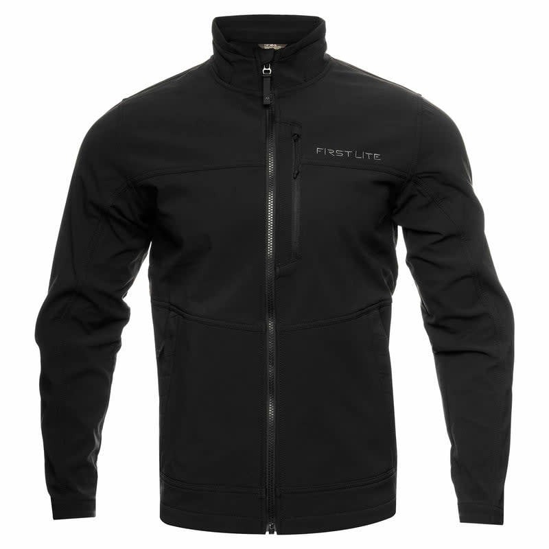 First Lite Men's Scout Soft Shell Jacket Black MOSSSBK