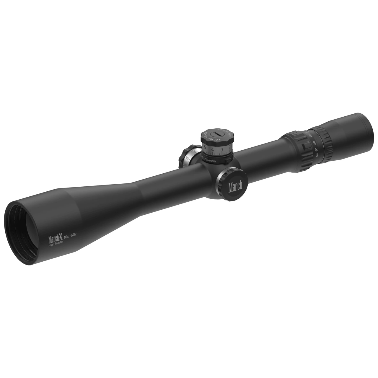 March-X Tactical "High Master" 10x-60x56mm SFP MTR-RTM 1/8 MOA Riflescope w/Writable Turrets D60HV56TMW-MTR-RTM