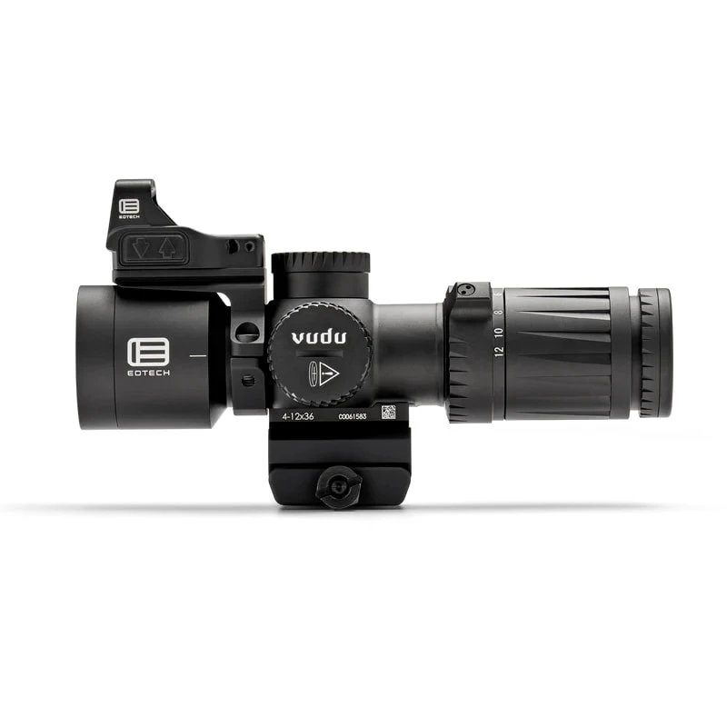 EOTECH Vudu 4-12x Compact Package Kit Containing 4-12x36mm FFP MR5 Reticle (MRAD) Ultra-Short Riflescope, Integrated Mount, & EFLX VDU4-12PKG1