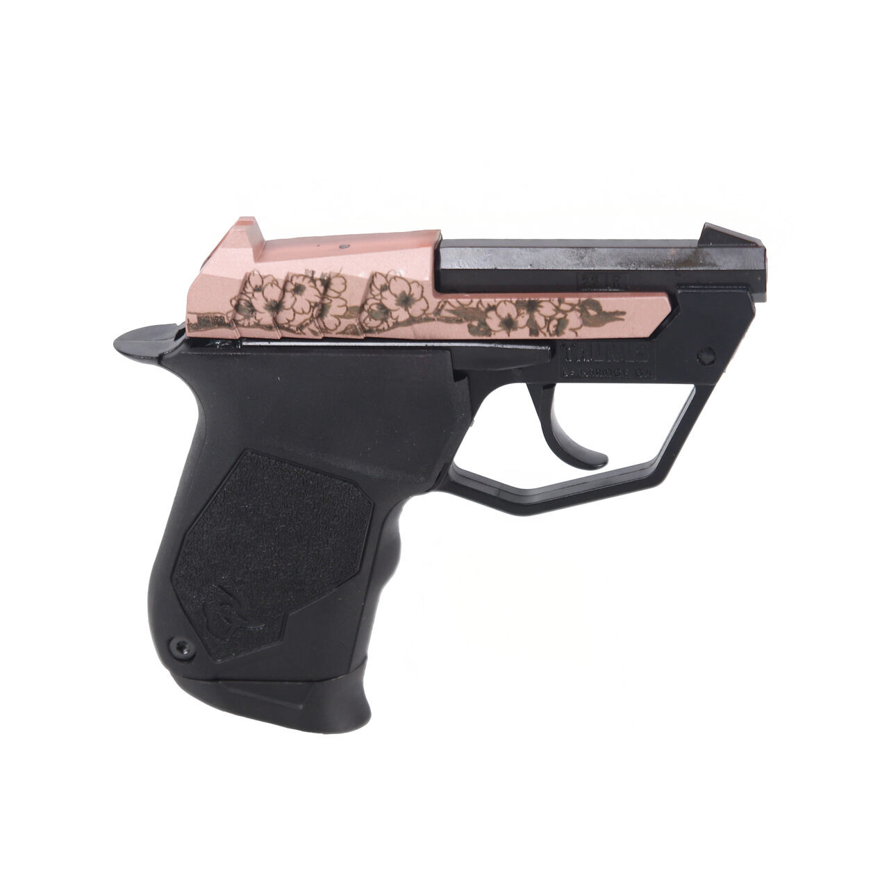 Taurus 22TUC 22LR 2.5'' Bbl 1x9 rd Mag Black & Cherry Blossom Rose Gold Double Action Semiauto Pistol w/ Fixed Orange Front Sight 1-22TUC131-CB