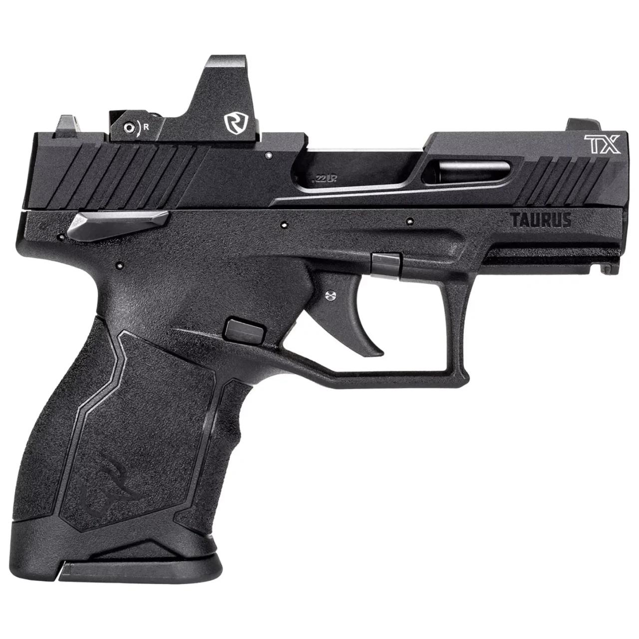 Taurus TX22 COMPACT 22LR 3.6'' Bbl 2x13 rd Mags w/ Optic and Accessory Threaded Barrel Polymer Black Semiauto Pistol 1-TX22131-RD