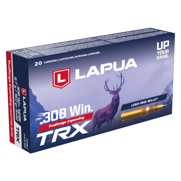 Lapua 308 Winchester 150gr TRX Solid Ammunition (20/Box) N317108