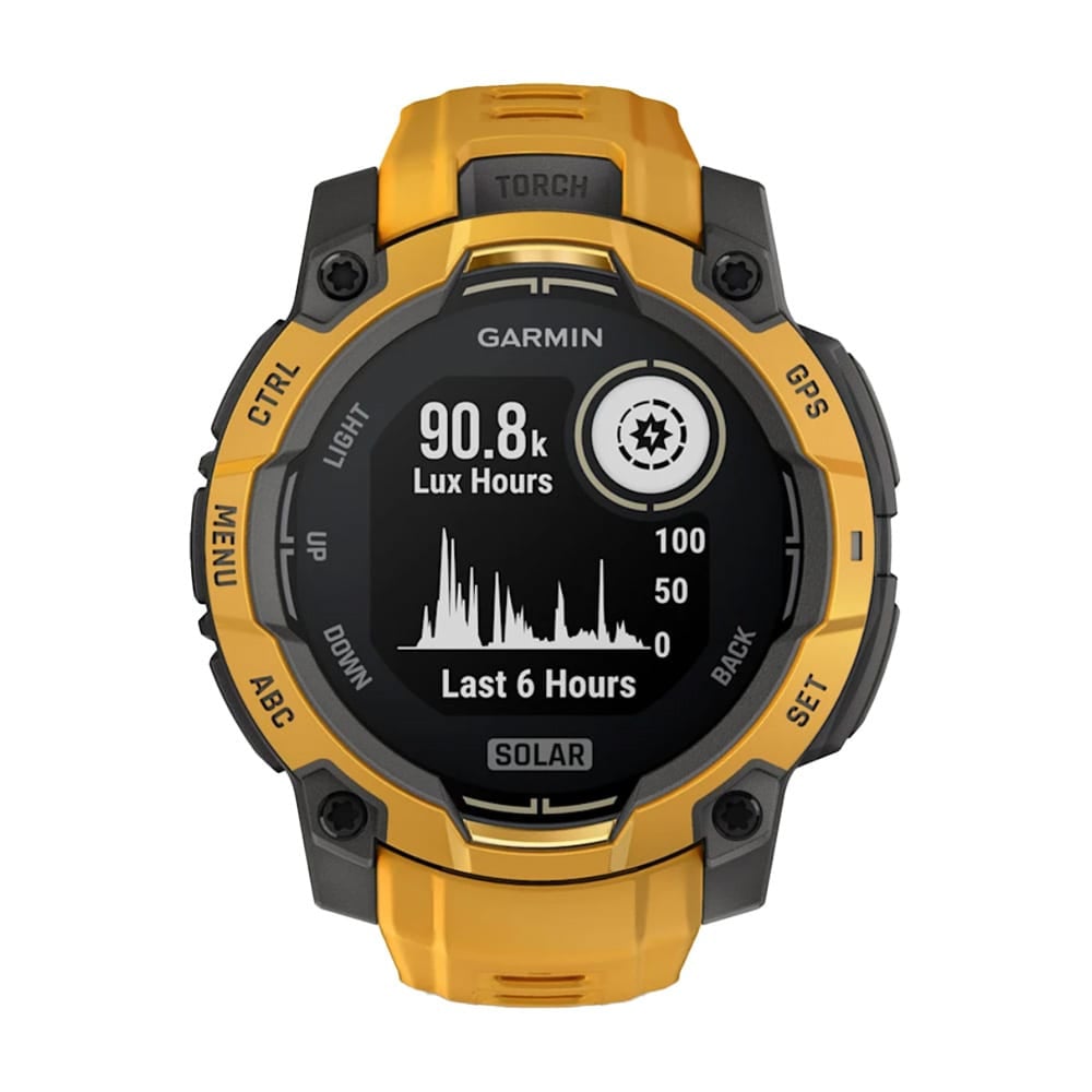 Garmin Instinct 3 45mm Solar Sunburst with Sunburst/Gray Silicone Band Smartwatch 010-02934-02