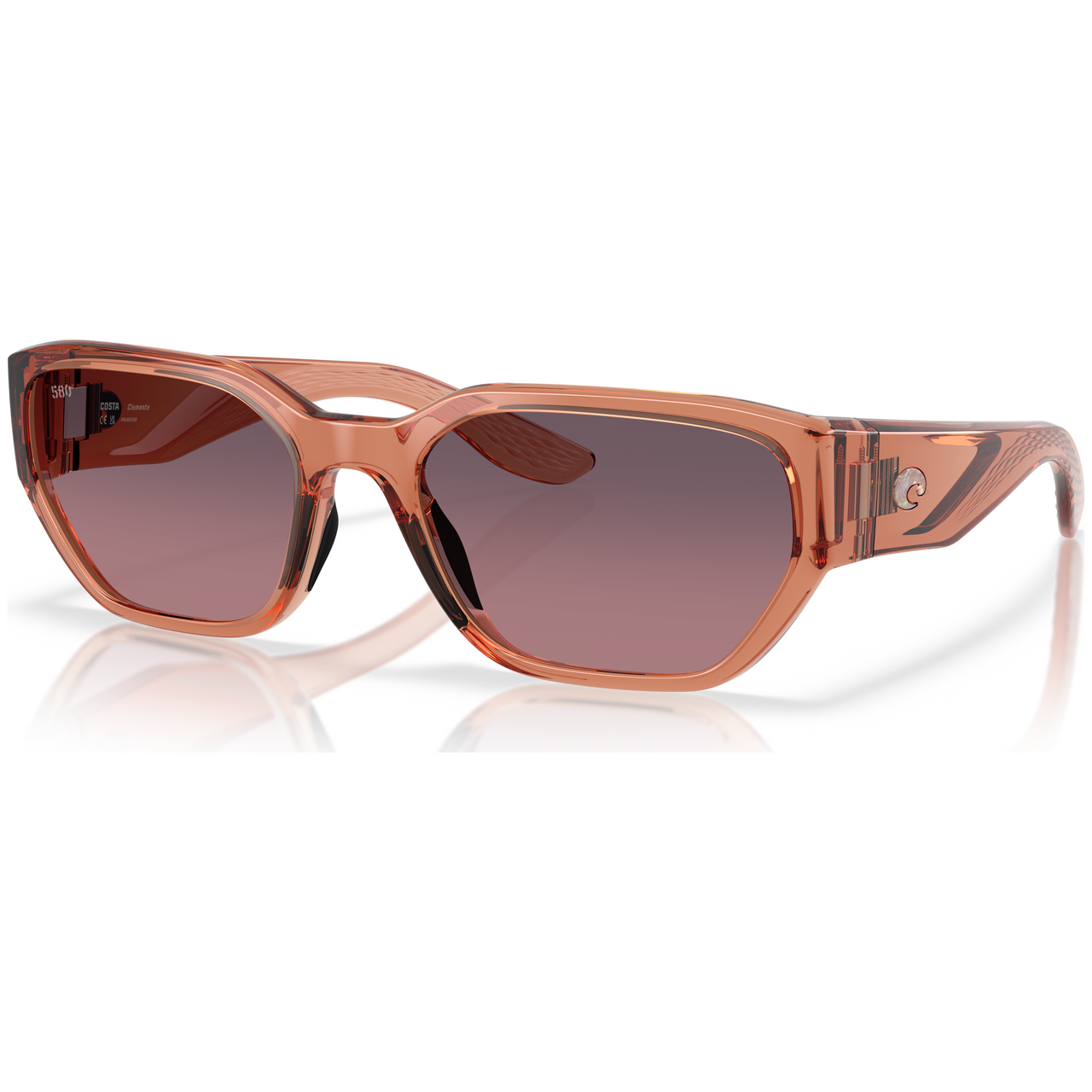 Costa Del Mar Clemente Translucent Pink Sands Frame Rose Gradient 580G Lens 06S9125-91250558