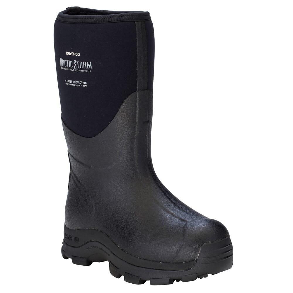 USED Dryshod Arctic Storm Med Size 11 Black/Gray Outdoor Sport Boots ARS-MM-BK-M11 - Light Wear USED9546