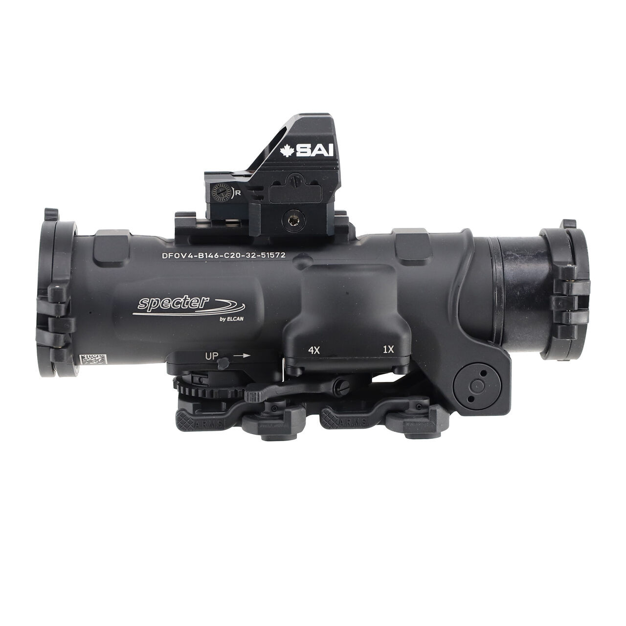 Elcan SpecterDR 1x/4x 5.56 BDC Reticle Dual Role Optical Sight FDE