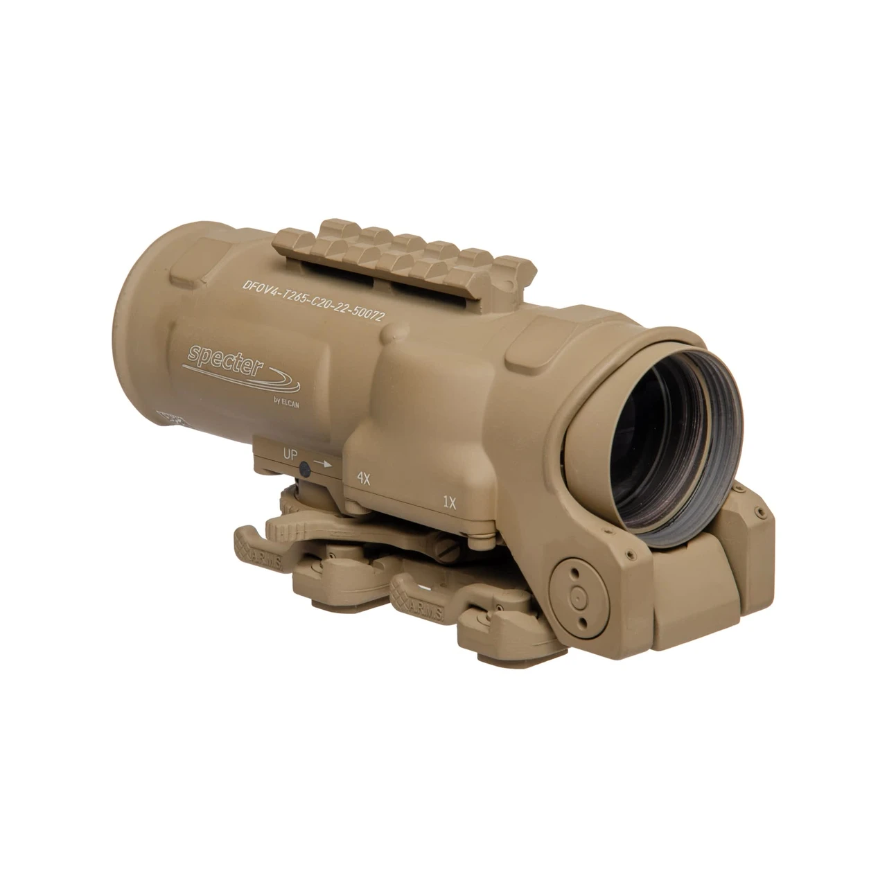Elcan SpecterDR 1x/4x 5.56 BDC Reticle Dual Role Optical Sight FDE Rifle Scope DFOV4-T265-C10-SAI3