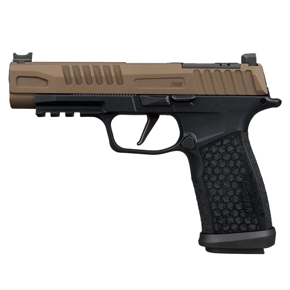 Sig Sauer P365 FUSE LE Freedom 9mm 4.3" Bbl X-Series Striker Fiber Front Poly Rear OR LXG Grips Brz/Blk Pistol w/(2)21rd & (1)17rd Mags 365XF-9-FBZXR3