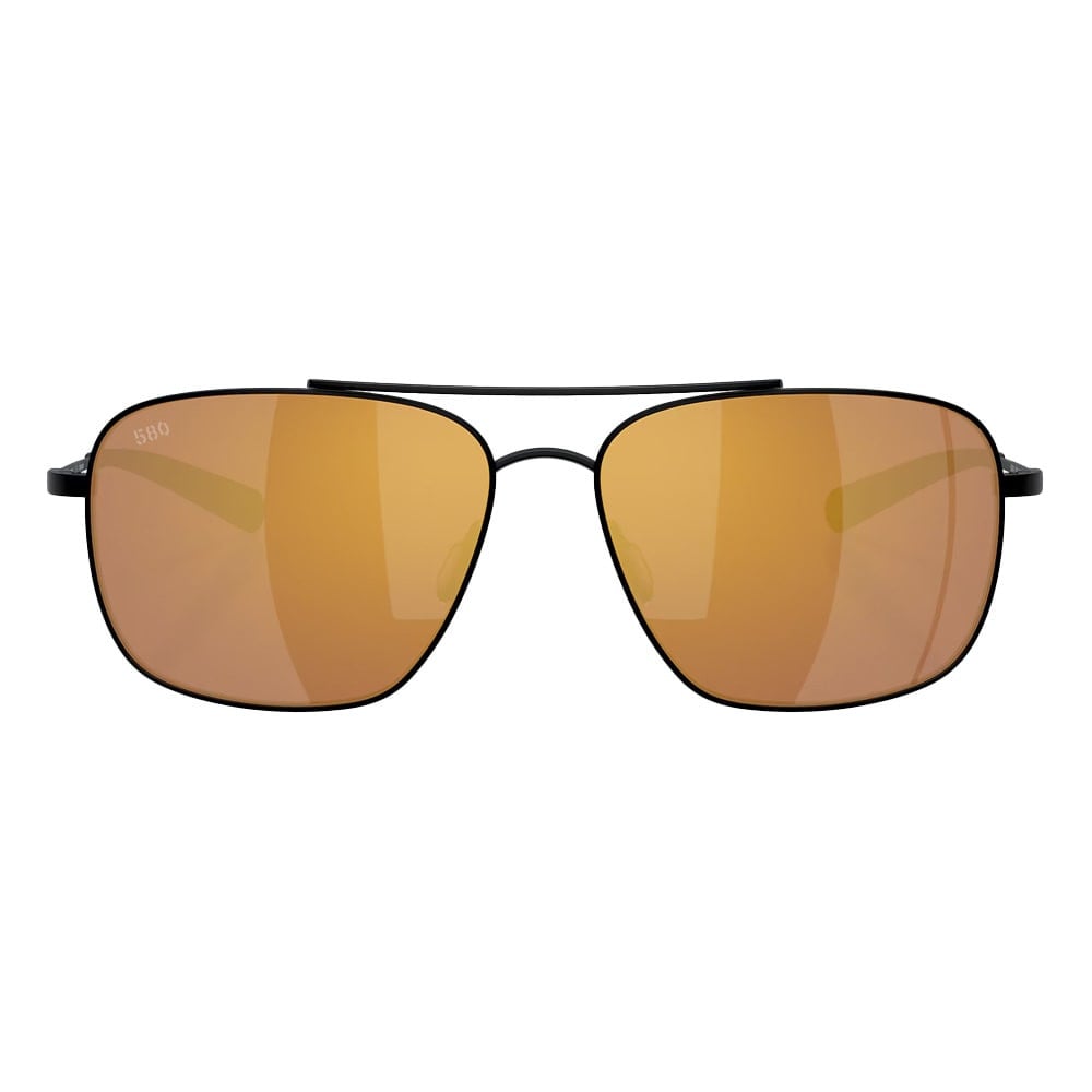 Costa Del Mar Canaveral Satin Black Frame Gold Mirror 580G Lens 06S6002-60022459