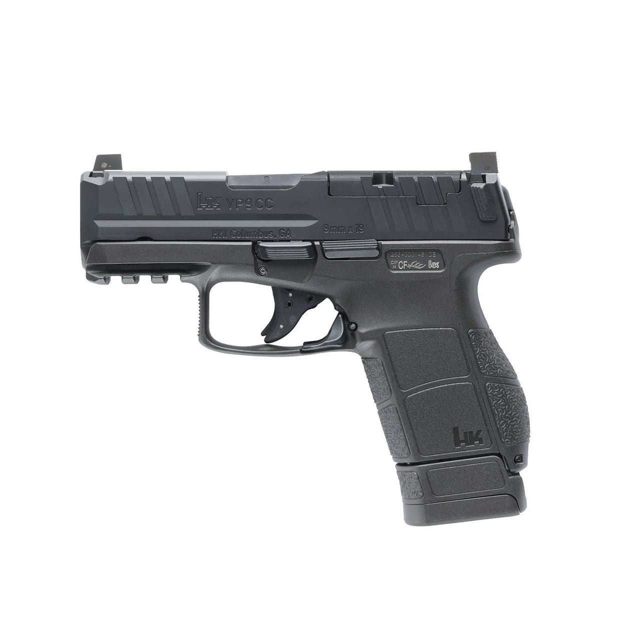 Heckler & Koch VP9CC Micro Compact 9mm 3.13" Bbl Striker Optics Ready 10/12rd Cap Pistol w/(1) 10rd & (1) 12rd Mag 81001173