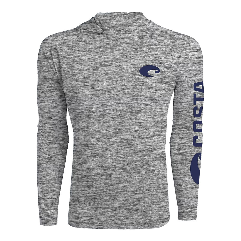 Costa Del Mar Lifestyle Technical Hood T-Shirt Mens Heather Gray FQA400039-203