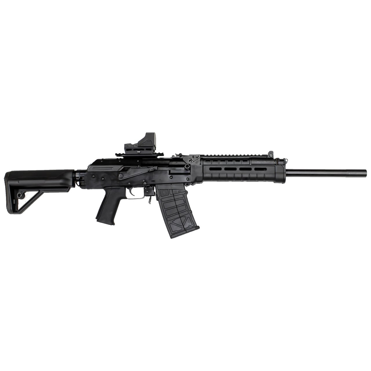 JTS M12AK-T2.1 12ga 18.7" Bbl Red Dot Sight Scope Mount Metal M-LOK Semi-Auto Shotgun w/(2) 5rd Mags M12AK-T2.1