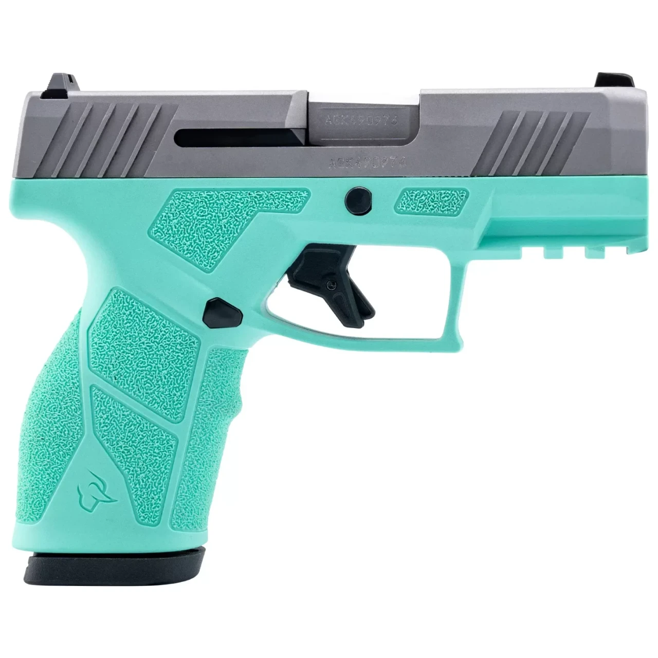 Taurus GX2 TORO 9mm 3.38'' Bbl Fixed Front Adj Rear Sights Striker SAO Poly Grip MIL-STD-1913 Rail Cyan/Stainless Pistol w/(1) 13rd Mag 1-GX2P939C