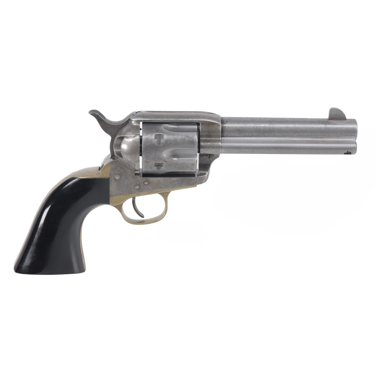 Uberti Outlaws & Lawmen "Butch" 1873 .45 LC 4.75" Bbl Single-Action Old West Antique Simulated Buffalo Horn Revolver 356730