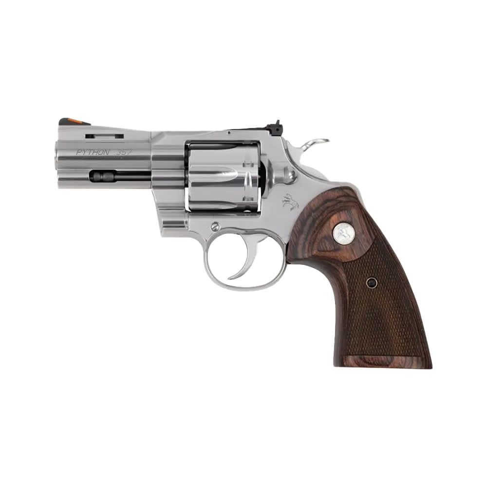 Colt Python .357 Magnum 3" Bbl Wood Grips SS Revolver PYTHON-SP3WTS
