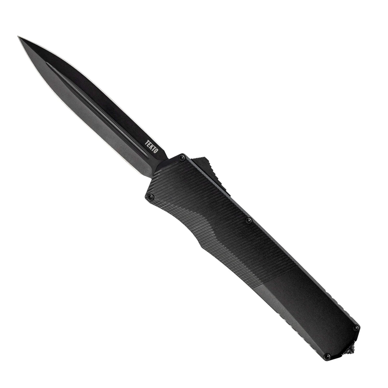 Tekto A5 Spry Black S35VN Dagger Blade Black Aluminum Handle Black Accents Fine Edge Automatic/OTF Knife A5R-T6BK-S35BK3-A1