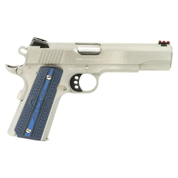 Colt 1911 Government Model Competition Plus .38 Super 5" National Match Bbl Series 70 Front Strap Serrations SS Pistol O1073CCP