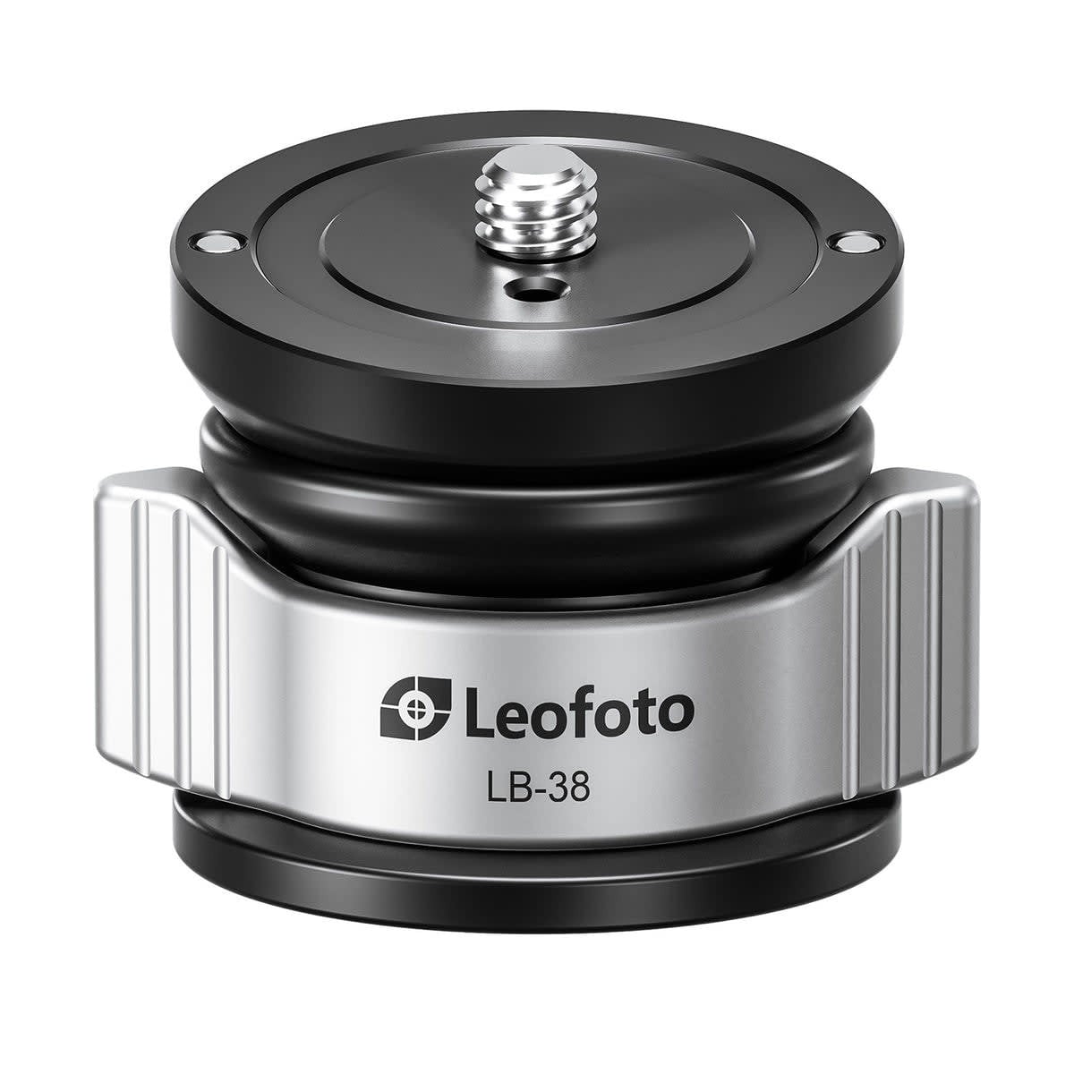 Leofoto Mini Leveling Half-Ball Base for Leofoto Tripods 3/8" and 1/4" Screw Holes 10-Degree Adjustment 6.6lbs Capacity LB-38