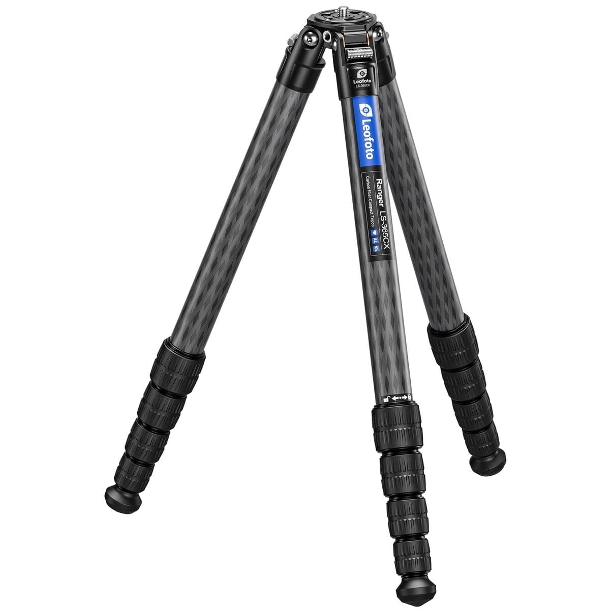 Leofoto Carbon Fiber Tripod w/ Invidual Leg-Position 3-60" Height 44lbs Capacity w/ Removeable Ballast Hook LS-365CX