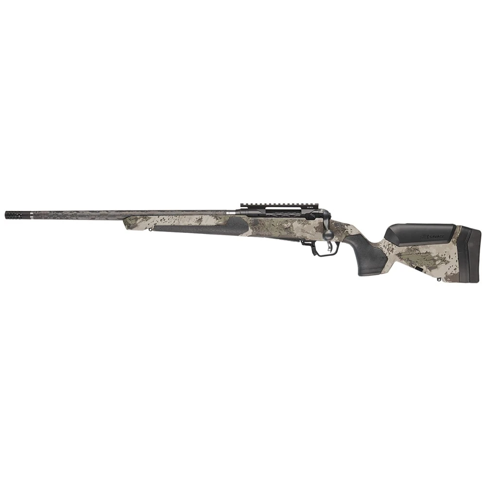 Savage Arms Model 110 ULTRALITE PRO WOODLAND LH 6.8 Western 20"Bbl 1:8 Carbon Fiber THR Brake Diamond-Fluted 1-piece Rail Bolt Action Rifle 32724