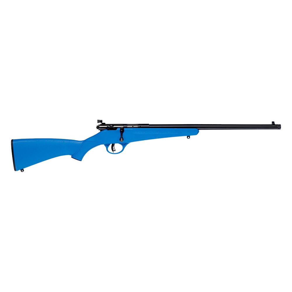 Savage Arms Rascal F-SR Single Shot Rimfire .22 LR 16.25" Heavy Bbl 1rd Synth AccuTrigger Black/Blue RH Full Bolt Action Rifle 13812