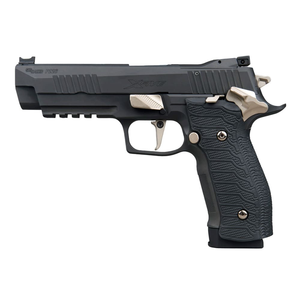 Sig Sauer P226 XFIVE Nightmare 9mm 5" Bbl SAO Custom Hogue G10 Grips Black Pistol w/(3) 20rd Steel Mags  226X5-9-NMR-SAO