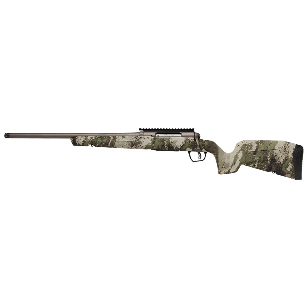 Savage Arms Axis 2 PRO 6mm ARC 20" (50.8 cm) 1:7.5" Bbl 4rd Synth Gun Metal Bronze/Woodland LH Full Bolt Action Rifle 32388