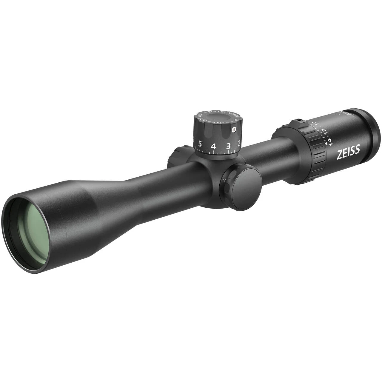 Zeiss V3 4.5-14x44mm 30mm .25 MOA SHR Reticle (#87) Adj Parallax 25yds Ext Elev Capped Wind Riflescope w/Ballistic Stop 522732-9887-070