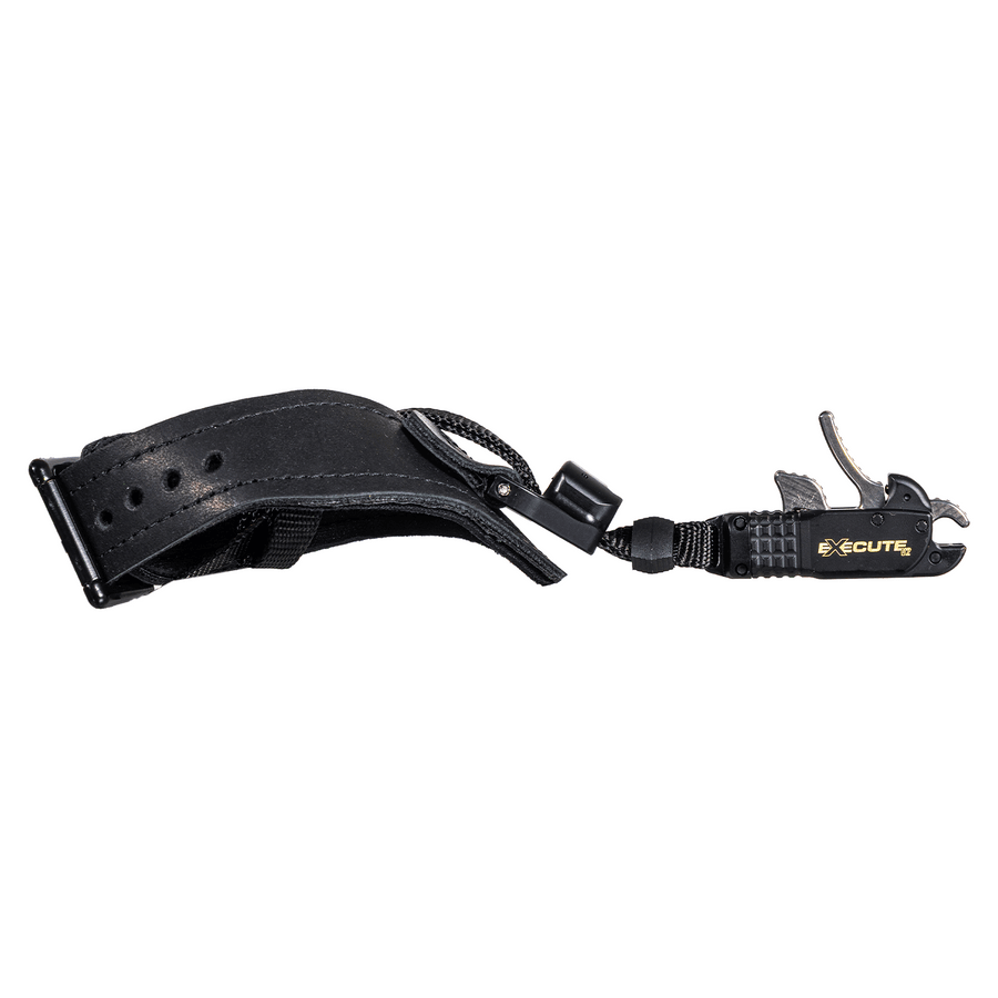 T.R.U. Ball Archery eXecute V2 CK Ultra Cinch Web Ultra Buckle Strap PVC Tab Midnight Cerakote Large Wrist Strap Release T2WU-MD-L