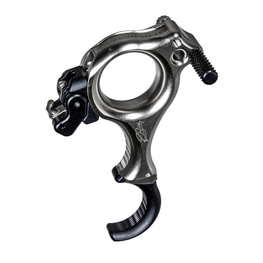 T.R.U. Ball Archery Fulkrum AC Flex 3 Finger Aluminum/Brass Quick Silver Brass Small Handle Release TFAF-QS-S