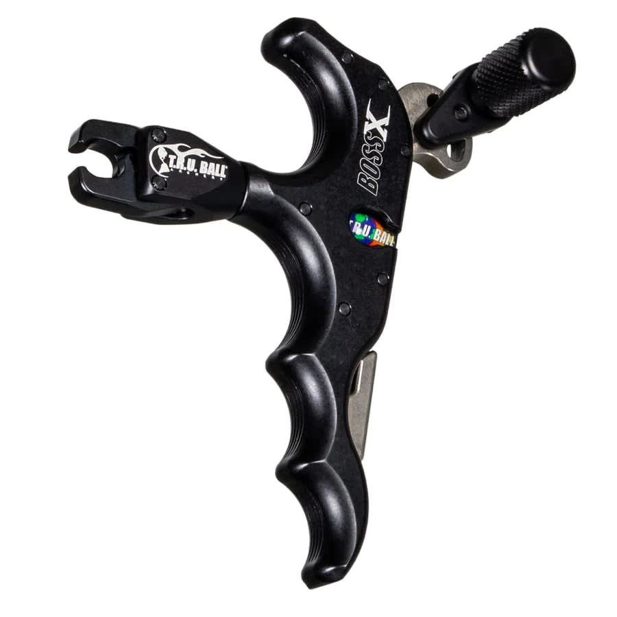 T.R.U. Ball Archery Boss X 4 Finger Black Handle Release TBX4-BK