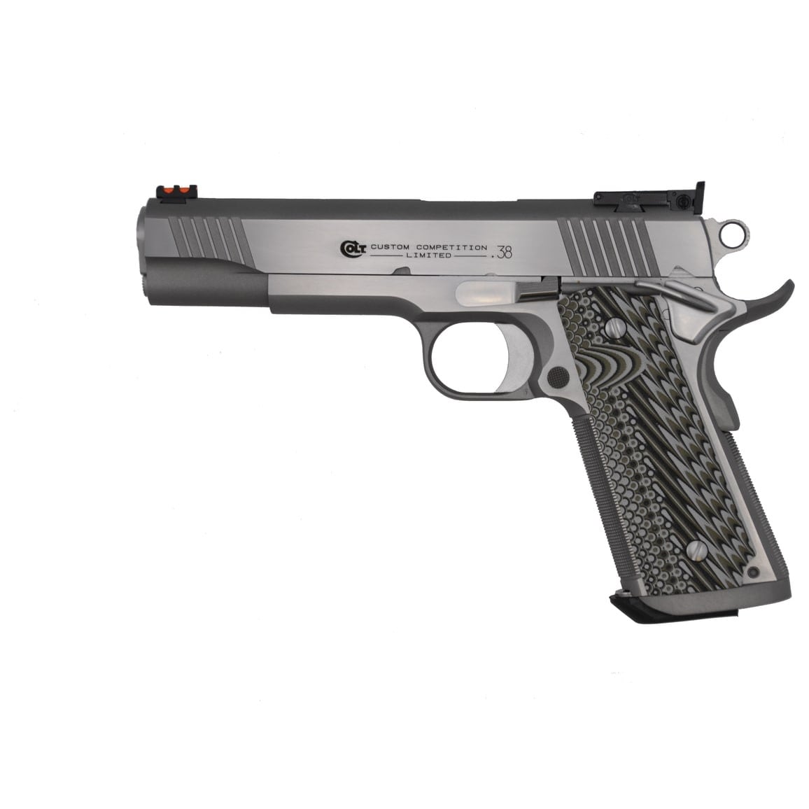 Colt 1911 Custom Competition .38 Super 5" Bbl Series 70 G10 Grips SS Pistol O1073CS