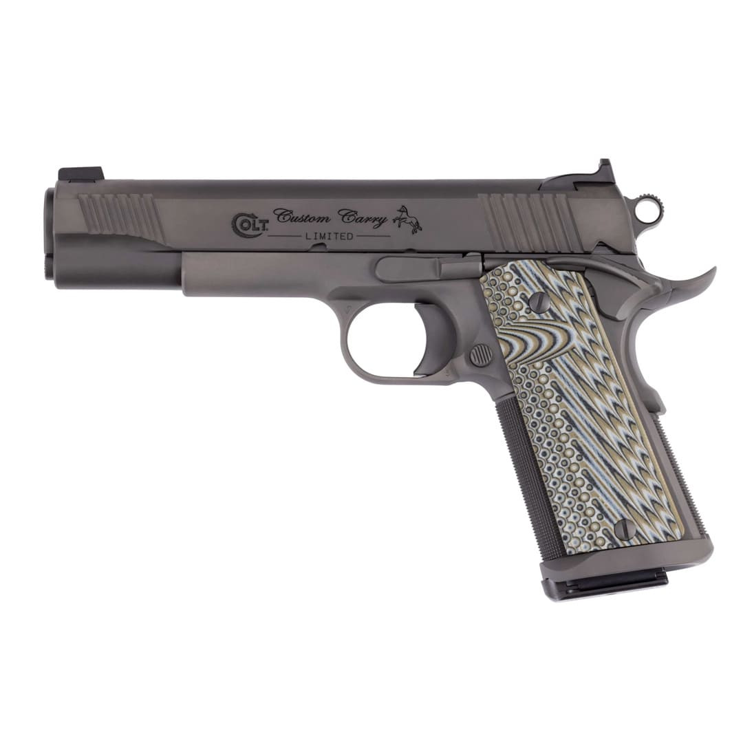 Colt 1911 Custom Carry Government Limited .45 Auto 5" National Match Bbl Series 80 Smoked Grey IonBond Pistol O1080CS