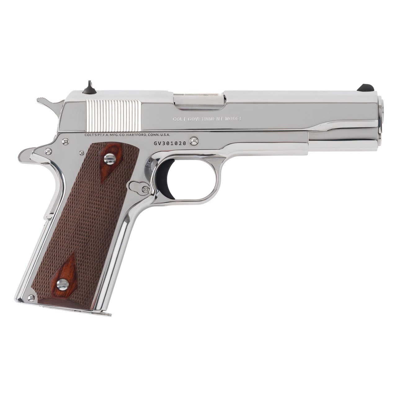 Colt 1911 Government Model .38 Super 5" National Match Bbl Series 70 Bright SS Pistol O1911C-BS38
