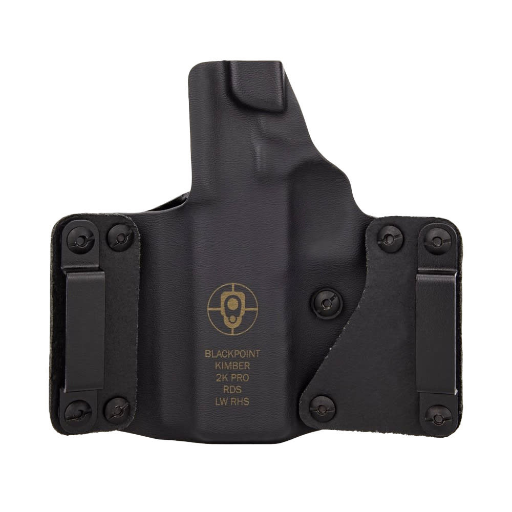 Kimber 2K11 PRO OWB Leather Wing BPT Kydex/Leather Holster RH Black, Optic Compatible 4200703