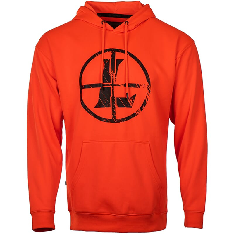 Leupold Distressed Reticle Performance Hoodie Blaze Orange 18404X