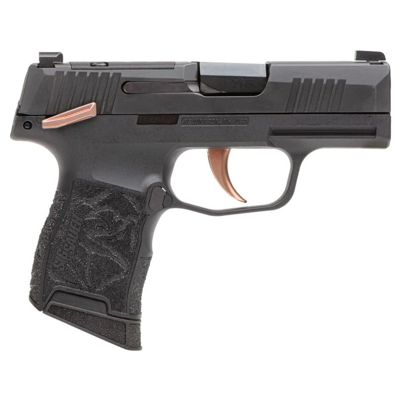 Sig Sauer P365 Rose 380 Auto .380 ACP 3.1" Bbl Striker X-Ray 3 Optics Ready Polymer Grip Rose Gold & Black Pistol w/(2) 10rd Mags 365-380-ROSE