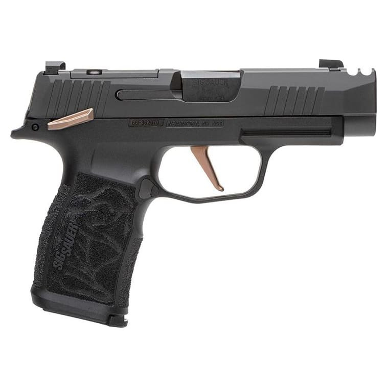 Sig Sauer P365 Rose XL-Comp 9mm 3.1" Bbl Striker X-Ray 3 Optics Ready Polymer Grip Rose Gold & Black Pistol w/(2) 12rd Mags 365XL-9-ROSE