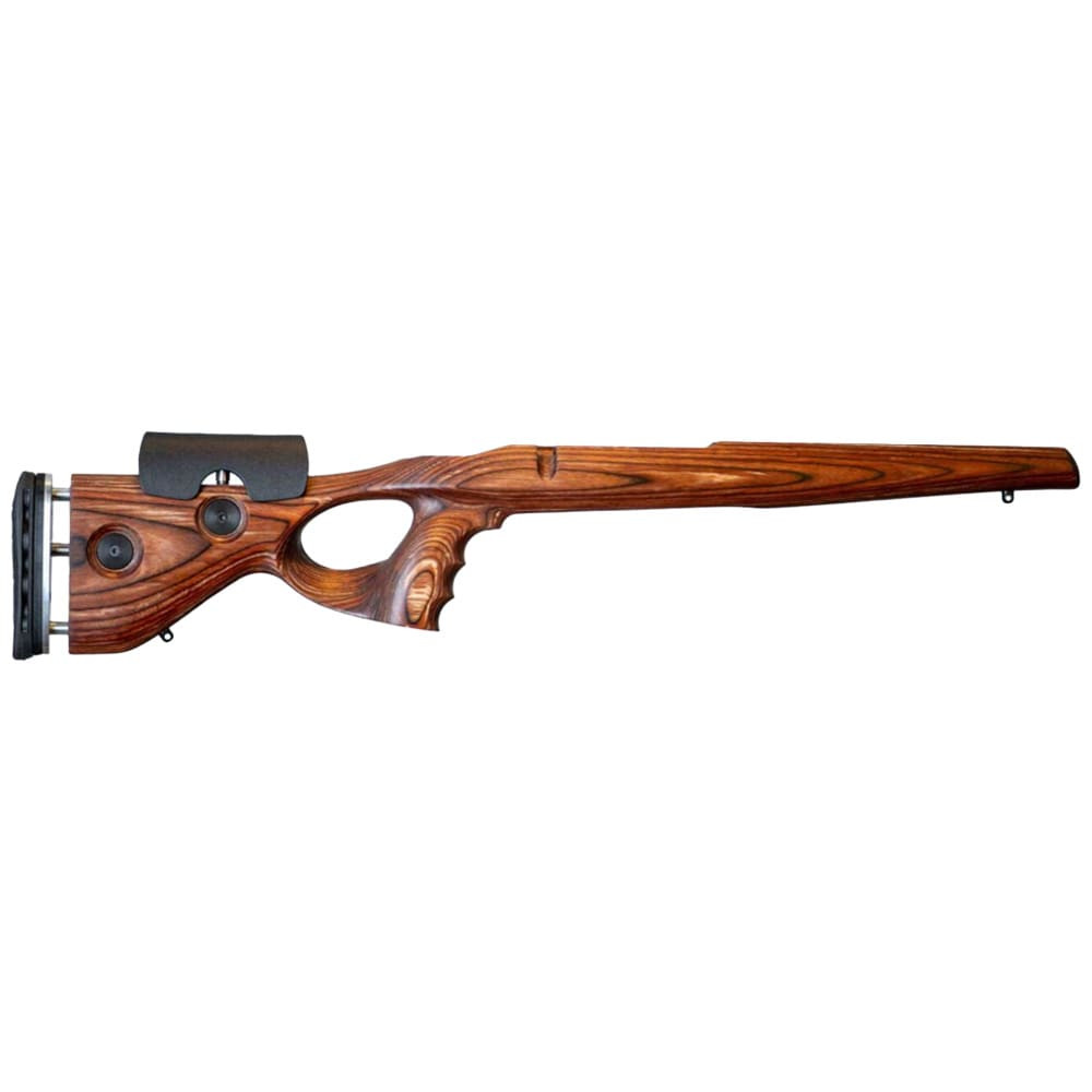 GRS Riflestocks Thumbhole Carl Gustav/Husqvarna 1900 760mm-Length Adjustable Cheekpiece 53mm-Wide Forend w/ Limbsaver Brown 106234