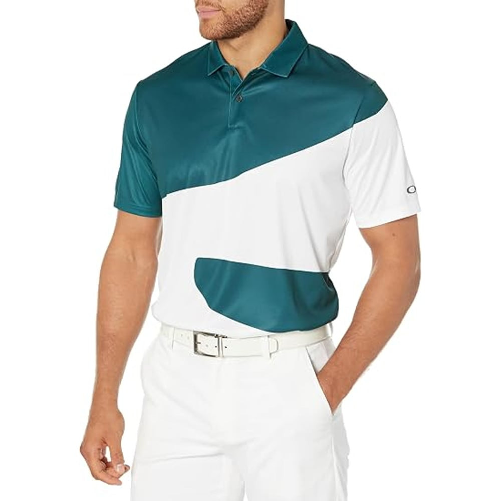 Oakley Men's Oil Blue L Golf Oakley Reduct Wave Polo FOA404357-6LA-L