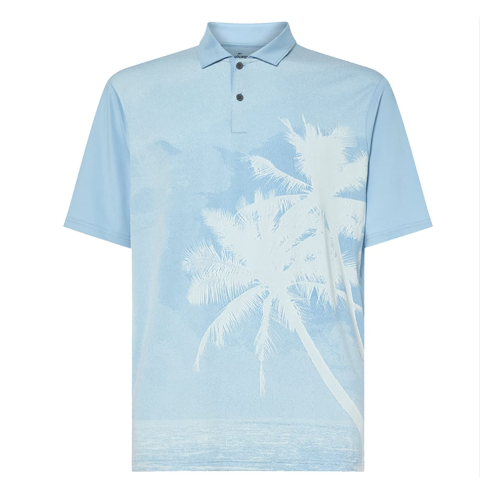 Oakley Men's Stonewash Blue Golf Oakley Reduct Polo FOA404359-6EK