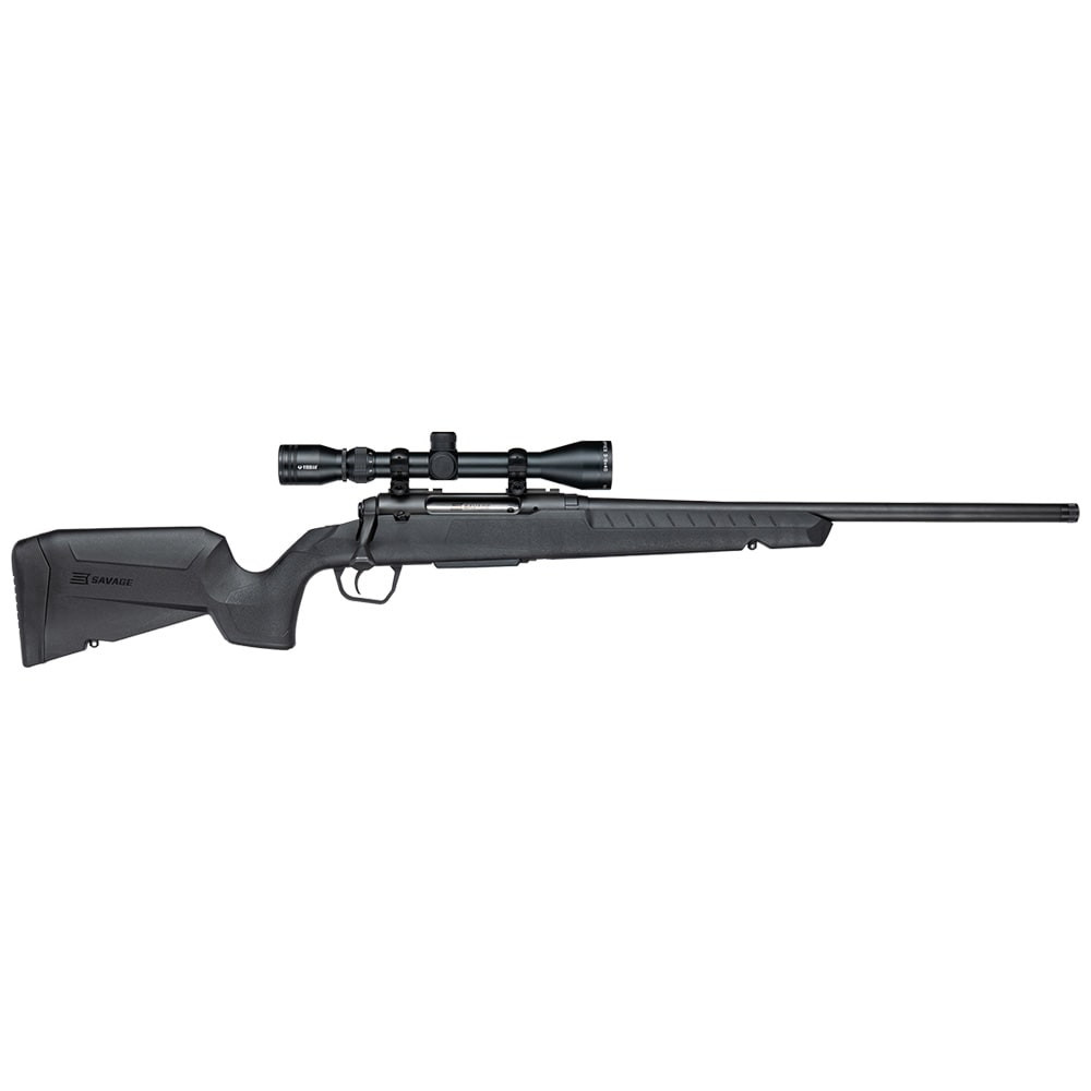 Savage Arms G4 Axis XP Compact 7mm-08 REM 1:9.5" 5/8x24 20" Heavy Sporter Bbl Carbon Steel/Synth Matte BLK Rifle w/3-9x40 Scope 33100