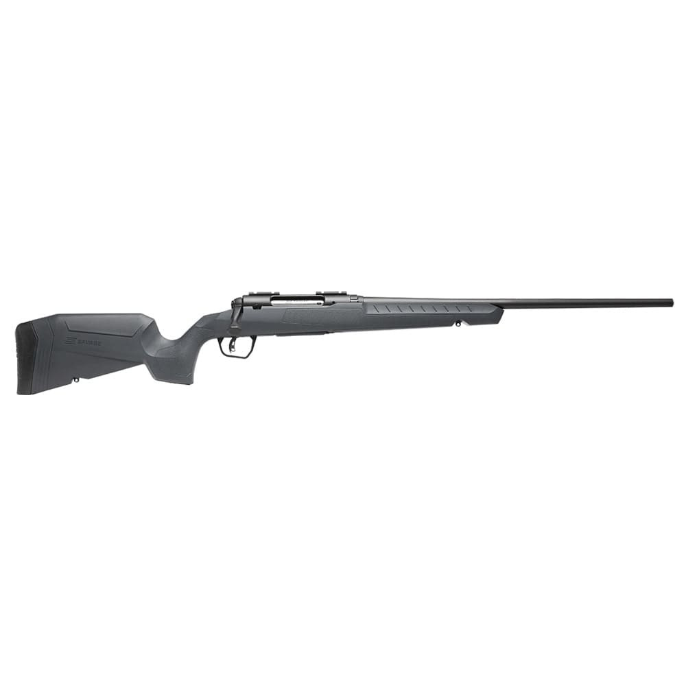 Savage Arms G4 Axis 2 Gray 6.5 CM 1:8" 5/8x24 20" Heavy Sporter Bbl Carbon Steel/Synth Matte BLK Rifle 33127