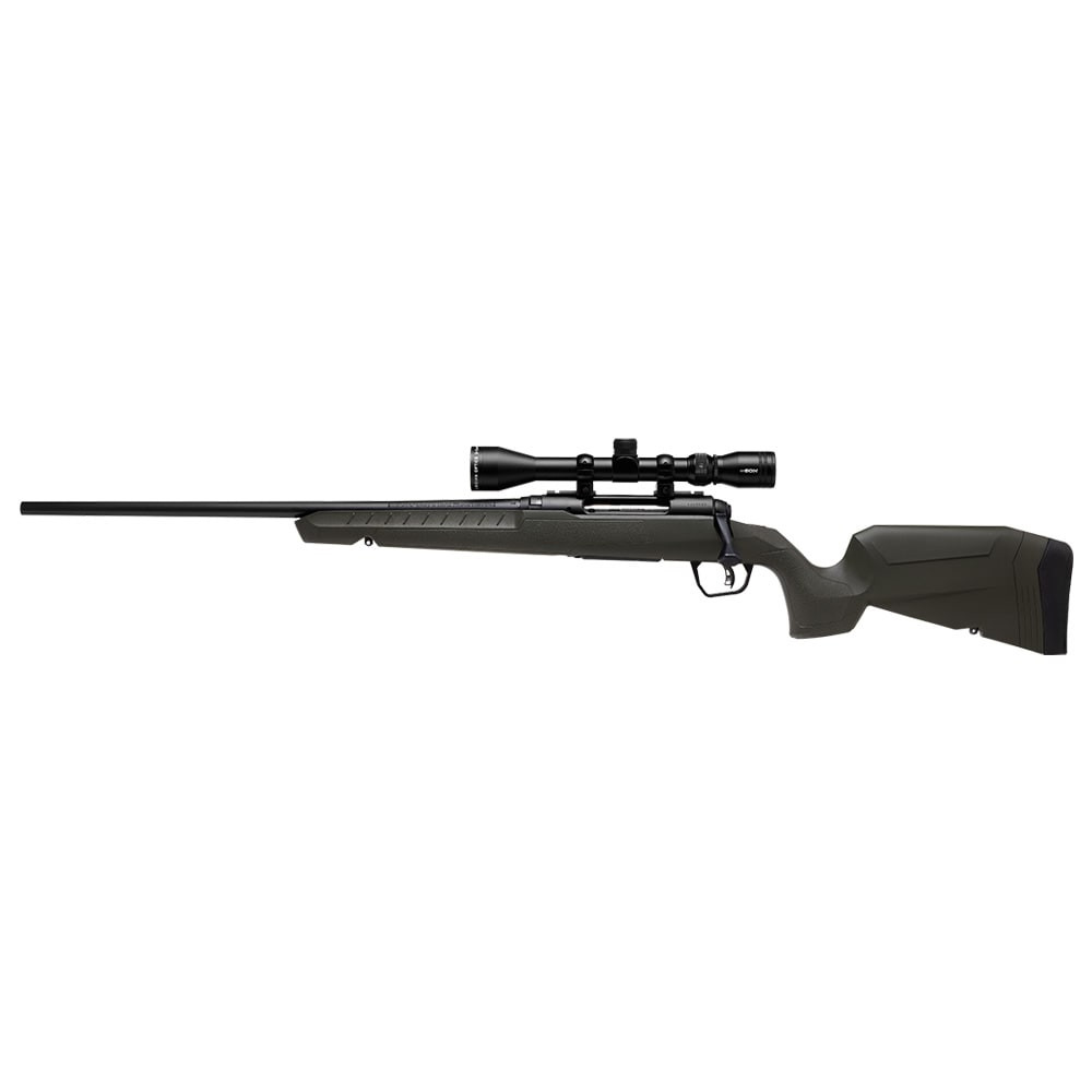 Savage Arms G4 Axis 2 XP Green LH .243 WIN 1:9.25" 5/8x24 20" Heavy Sporter Bbl Carbon Steel/Synth Matte BLK Rifle w/3-9x40 BDC Scope 33186