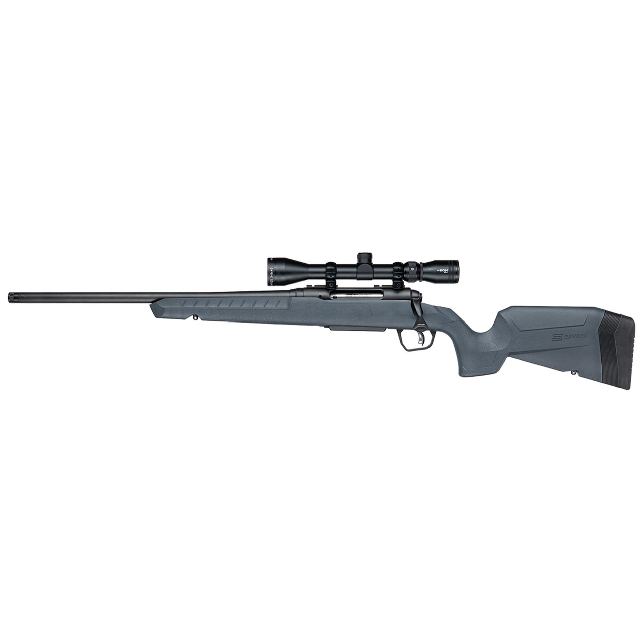 Savage Arms G4 Axis 2 XP Gray LH 7mm-08 REM 1:9.5" 5/8x24 20" Heavy Sporter Bbl Carbon Steel/Synth Matte BLK Rifle w/3-9x40 BDC Scope 33200