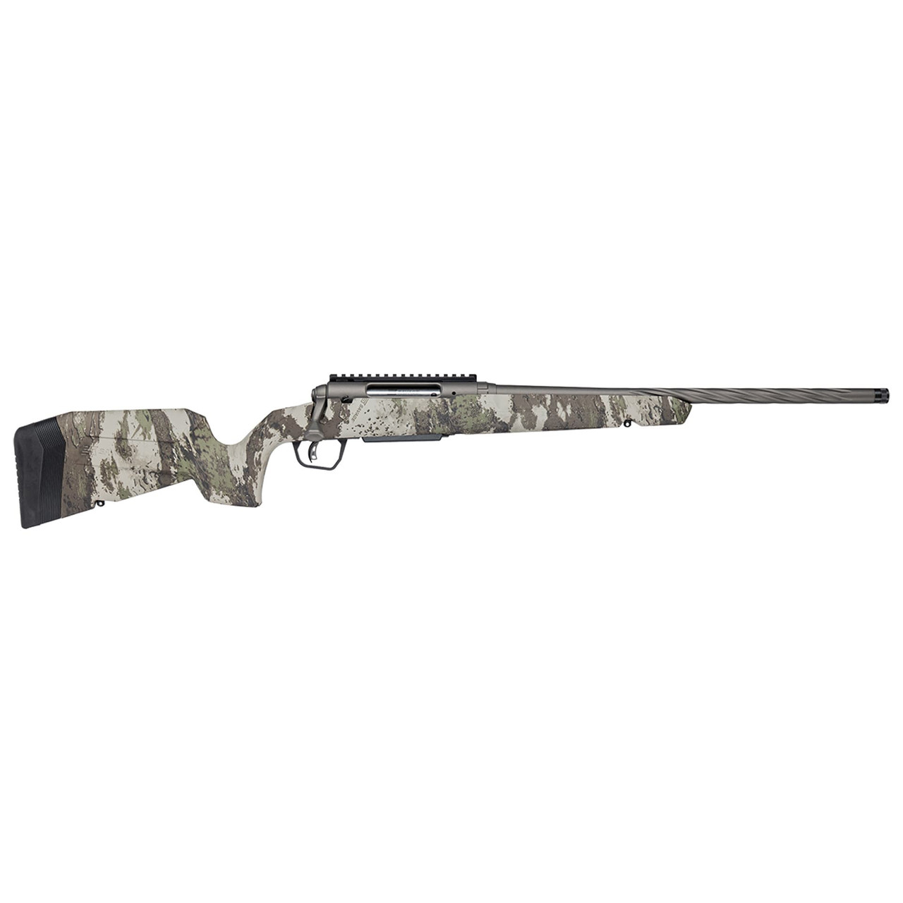 Savage Arms G4 Axis 2 Pro Woodland 6.5 CM 1:8" 5/8x24 20" Heavy Sporter Spiral Fluted Bbl Carbon Steel/Synth Gun Metal BRZ Rifle 33213