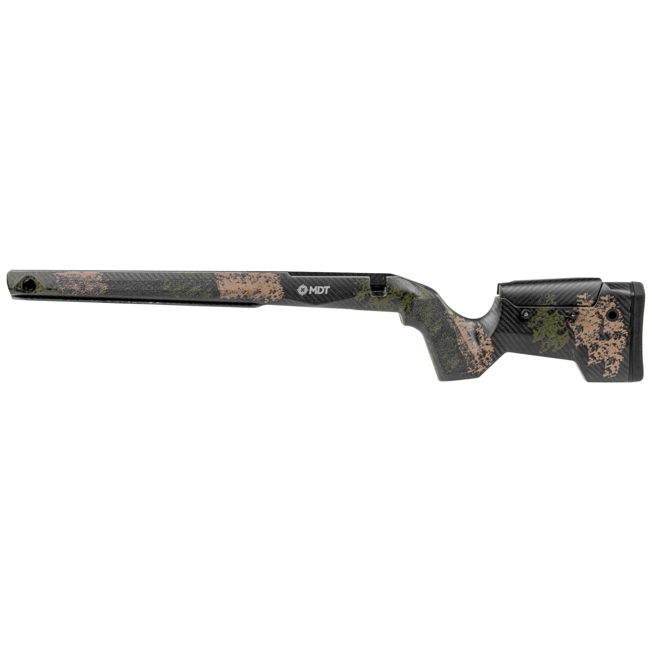 MDT CRBN Stock Rem 700 Short Action Left-Hand LH Fixed ARCA Highland Green and Flat Dark Earth (HGF) Chassis System 114998-HGF