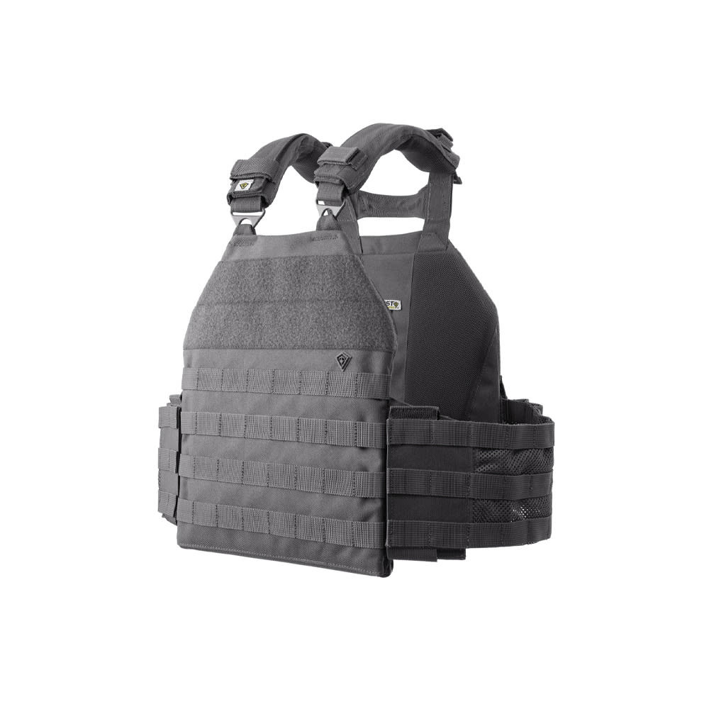 First Tactical Specialist Plate Rack 1000D Nylon Wolf Grey Plate Carrier for 10x12 Plates w/Indexing Closure System & Padded Pocket 118003-036-1SZ