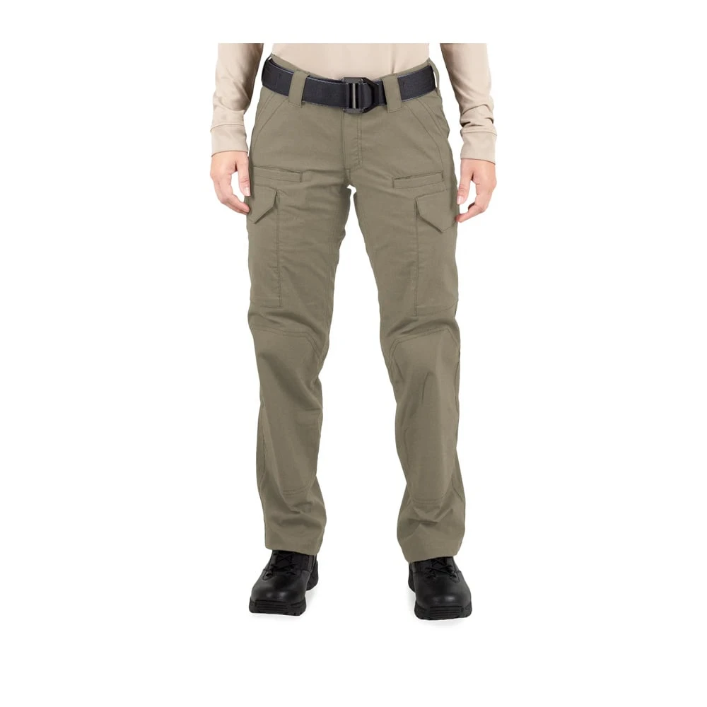 First Tactical Women's V2 Tactical Pants 2-Way Stretch Water Resistant Double-Dyed Ranger Green 124011-610