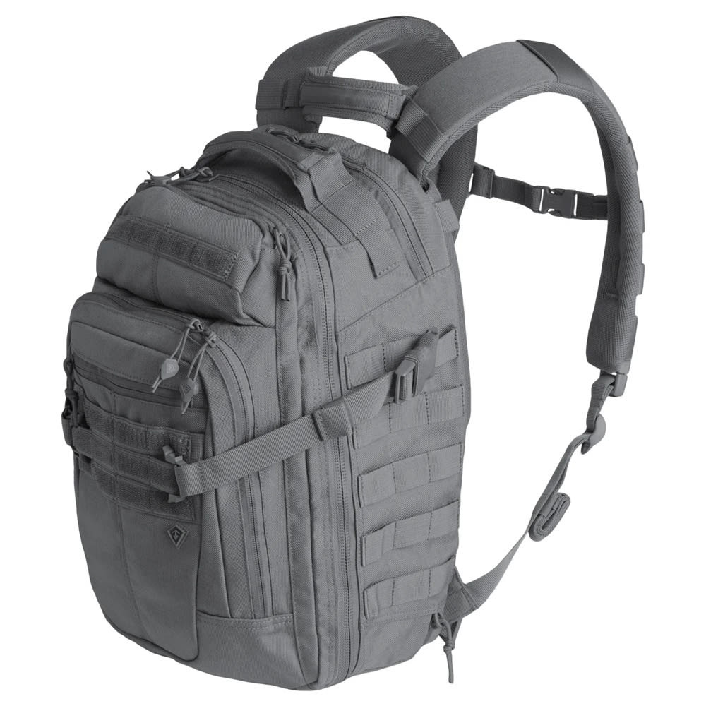 First Tactical Specialist Half-Day 25L Wolf Grey Backpack w/ Shovel Backboard & YKK Zippers 180006-036-1SZ